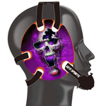 Wrestling headgear Purple Fire Skull Stickers