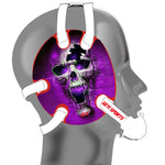 Wrestling headgear Purple Fire Skull Stickers
