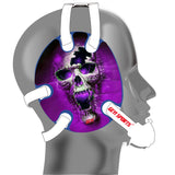 Wrestling headgear Purple Fire Skull Stickers