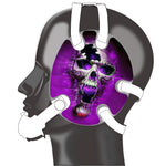 Wrestling headgear Purple Fire Skull Stickers