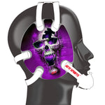 Wrestling headgear Purple Fire Skull Stickers