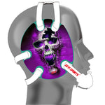 Wrestling headgear Purple Fire Skull Stickers